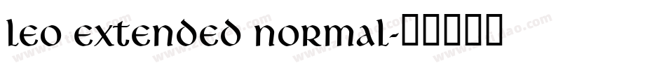 Leo Extended Normal字体转换